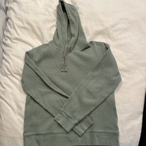 Everlane M waffle hooded sweatshirt sage
